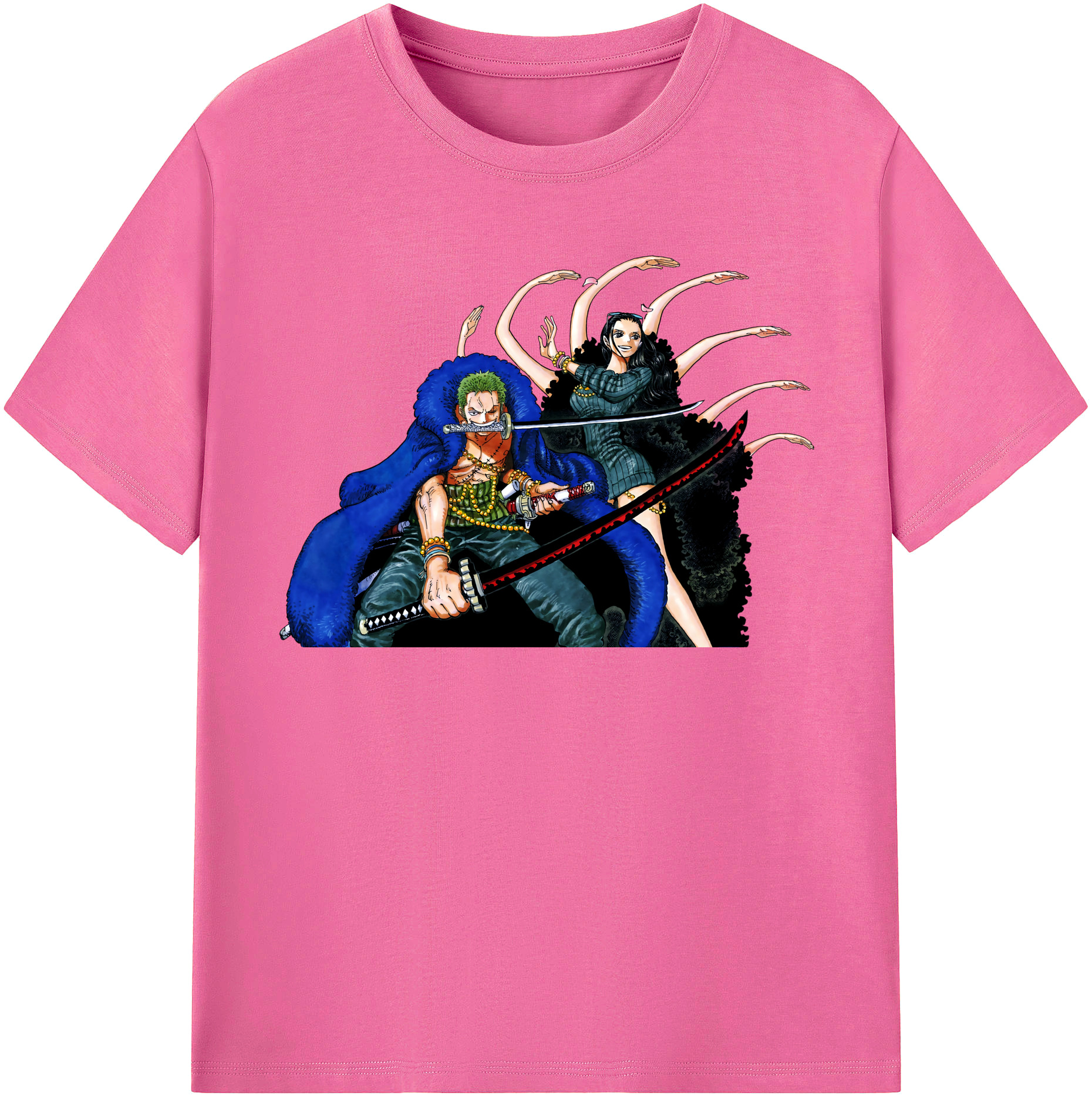 ワンピース ロロノア・ゾロ ONE PIECE Roronoa Zoro レディースカジュアルプリントTシャツ（綿100％）